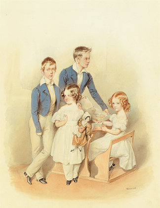 孩子 Children (1836)，约瑟夫·克里胡贝尔