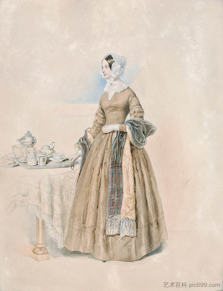 利奥波尔丁·卡罗琳·帕尔菲公主的肖像 Portrait of Princess Leopoldine Karoline Palffy，约瑟夫·克里胡贝尔