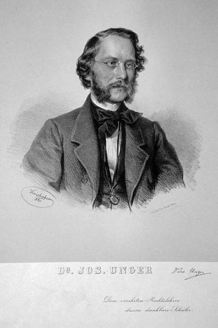 约瑟夫·昂格尔，奥地利法学家和政治家 Josef Unger, Austrian jurist and statesman (1861)，约瑟夫·克里胡贝尔