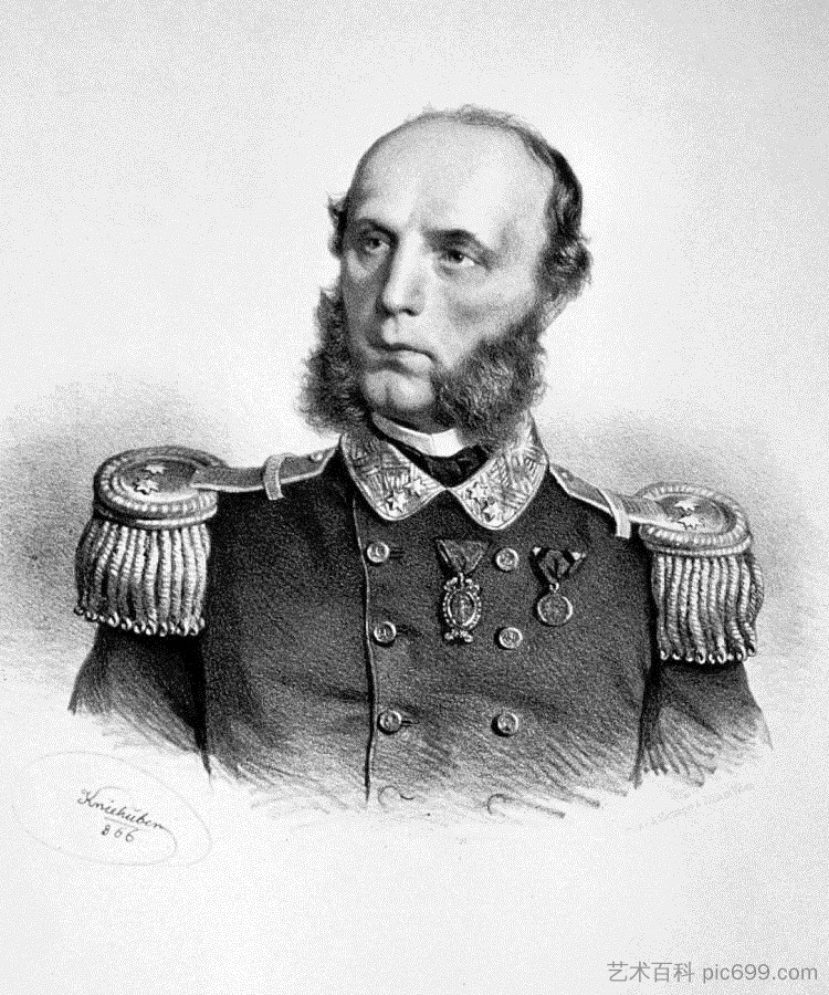 威廉·冯·泰格特霍夫男爵,伟大的奥地利(中)海军上将 Baron Wilhelm von Tegetthoff, Great Austrian (vice)admiral (1866),约瑟夫·克里胡贝尔