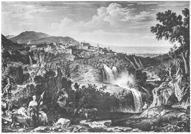 蒂沃利的卡斯卡特勒斯 Die Cascatellen Von Tivoli (1818)，约瑟夫·安东·科赫