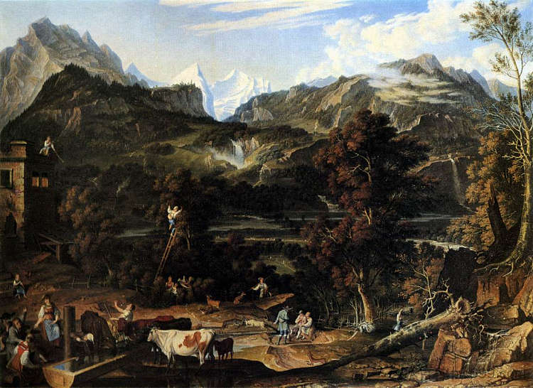 伯尔尼附近的高地 The Upland near Bern (1816)，约瑟夫·安东·科赫