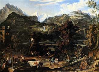 伯尔尼附近的高地 The Upland near Bern (1816)，约瑟夫·安东·科赫