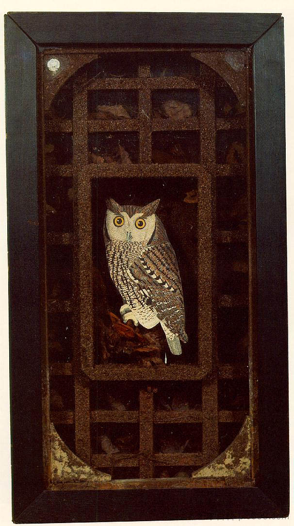 无题（大猫头鹰栖息地） Untitled (Grand Owl Habitat) (1946)，约瑟夫·康奈尔