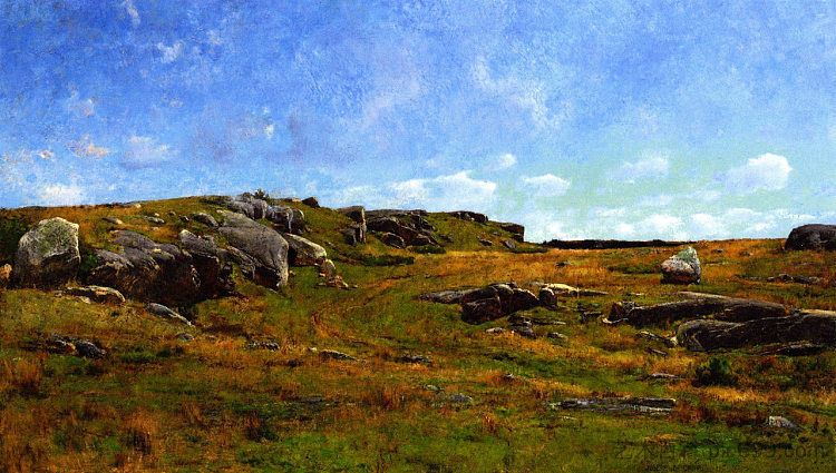 沼泽地小径，马萨诸塞州安角 Moorland Path, Cape Ann, Massachusetts (1886)，约瑟夫·德坎普