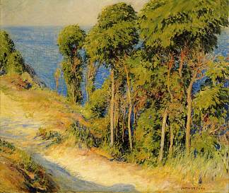 沿海的树木（通往大海的道路） Trees Along the Coast (Road to the Sea) (c.1893 – c.1897)，约瑟夫·德坎普