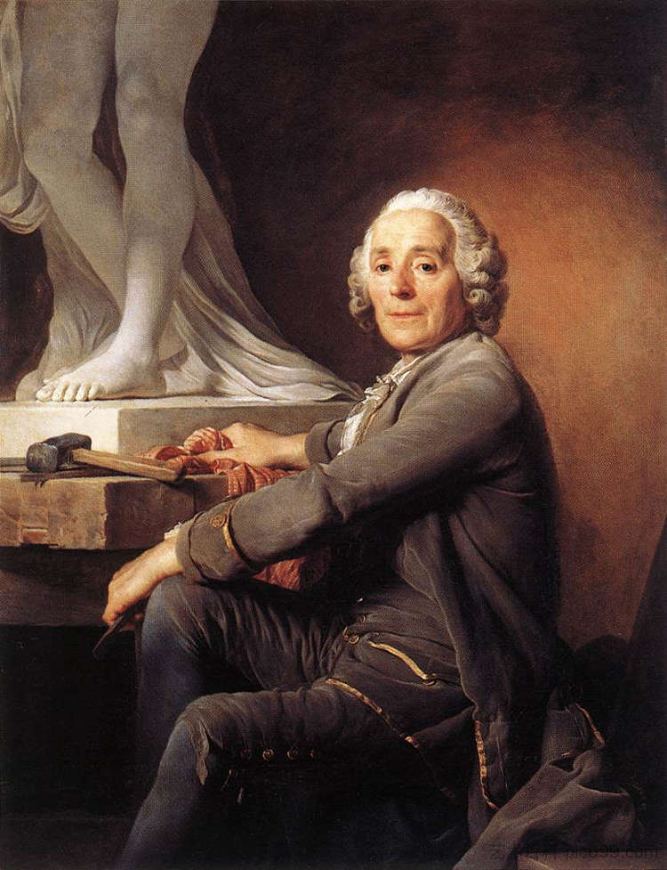 克里斯托夫-加布里埃尔·阿勒格兰的肖像 Portrait of Christophe-Gabriel Allegrain (c.1775)，约瑟夫·杜普莱西斯