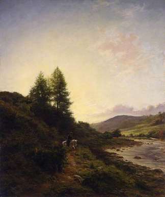 在阿伯丁郡伍登德附近的迪伊 On the Dee near Woodend, Aberdeenshire (1867)，约瑟夫·法夸尔森