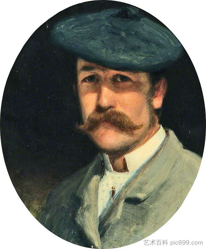 自画像 Self-Portrait (1882)，约瑟夫·法夸尔森