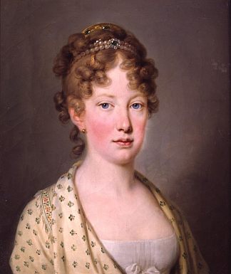 玛丽亚·利奥波尔迪娜的肖像 – 奥地利大公夫人 Portrait of Maria Leopoldina – Archduchess of Austria (1815)，约瑟夫·克罗伊青格