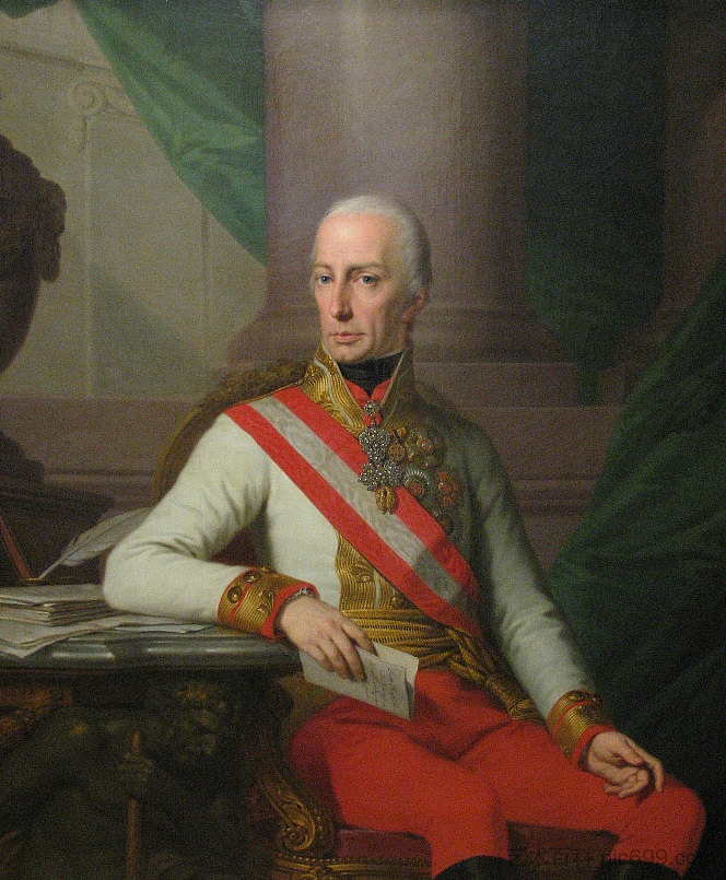 奥地利皇帝弗朗茨一世的肖像 Porträt Des Kaisers Franz I Von Österreich (c.1820)，约瑟夫·克罗伊青格