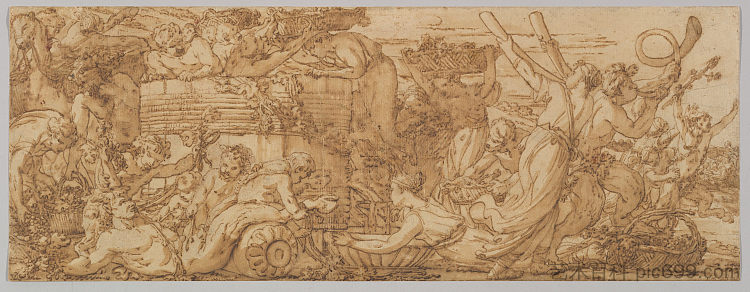 抵达酒桶 Arrival at the Wine Vat (1755),约瑟夫·马里·维恩