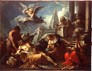 大卫顺从主的旨意，耶和华的旨意使他的国度遭受瘟疫 David Se Résigne À La Volonté Du Seigneur Qui a Frappé Son Royaume De La Peste (1743)，约瑟夫·马里·维恩