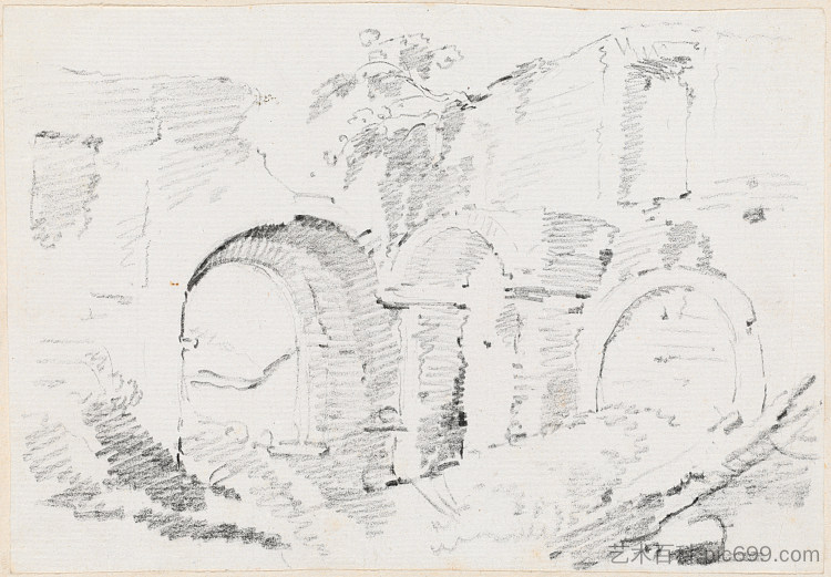 罗马城墙 Roman Walls (c.1750)，约瑟夫·马里·维恩