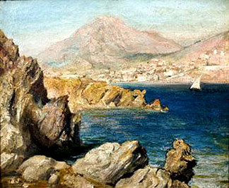 地中海景观 Mediterranean Paysage，约瑟夫-诺埃尔·西尔维斯特