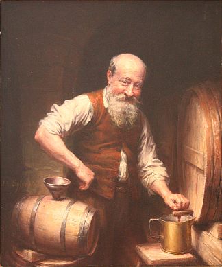酿酒师在他的酒窖里 Winemaker in his cellar，约瑟夫-诺埃尔·西尔维斯特