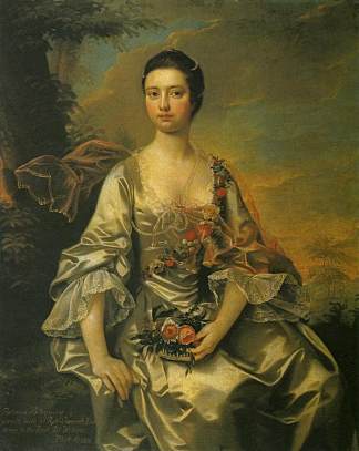 安妮或莫莉·克拉克罗夫特 Anne or Molly Cracroft (c.1760)，约瑟夫·莱特