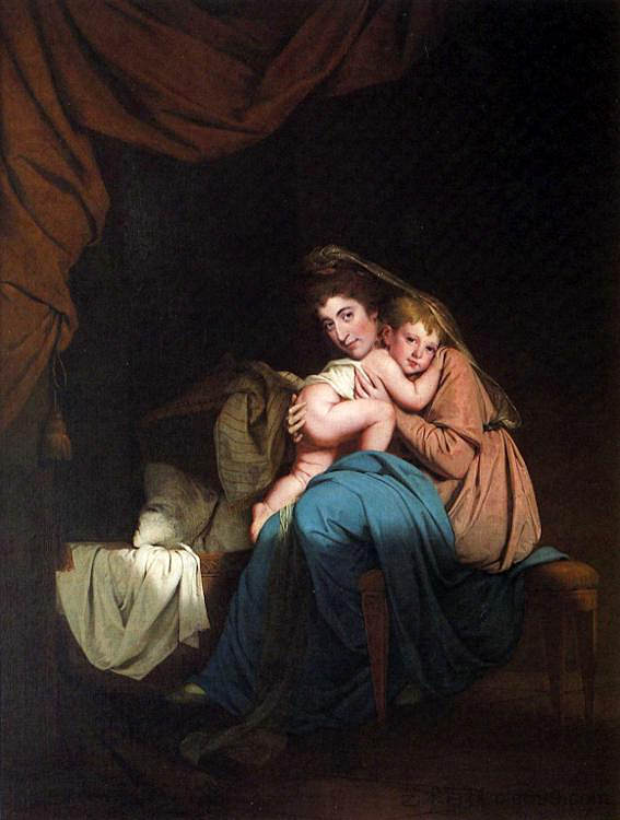 威尔莫特夫人和她的孩子 Lady Wilmot and Her Child (1788)，约瑟夫·莱特