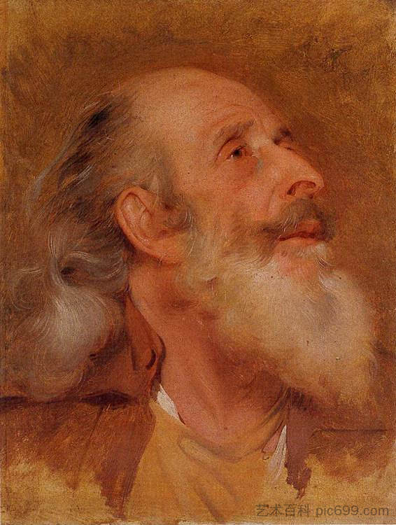 约翰·斯塔夫利头部研究 Study of John Staveley's Head (1775)，约瑟夫·莱特