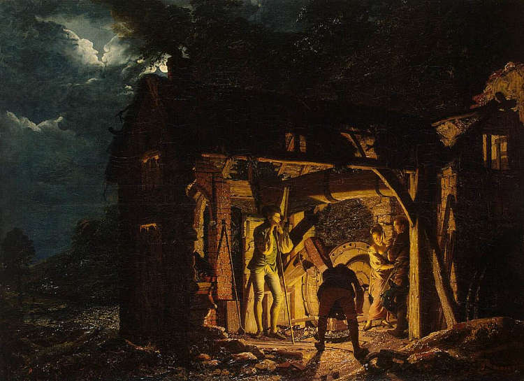 铁匠铺，18世纪 The Blacksmith's Shop, 18th century，约瑟夫·莱特