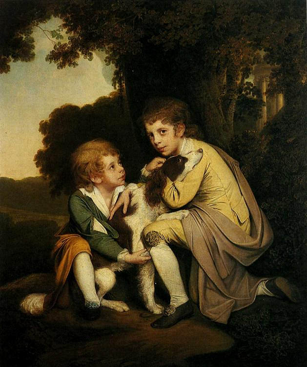 托马斯和约瑟夫·皮克福德作为孩子 Thomas and Joseph Pickford as Children (1779)，约瑟夫·莱特