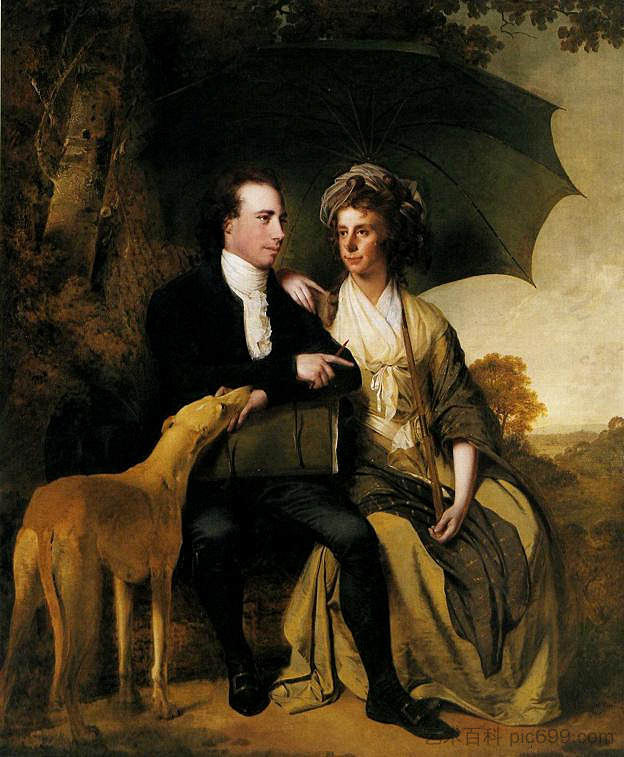 托马斯·吉斯伯恩和他的妻子玛丽 Thomas Gisborne and His Wife Mary (1786)，约瑟夫·莱特