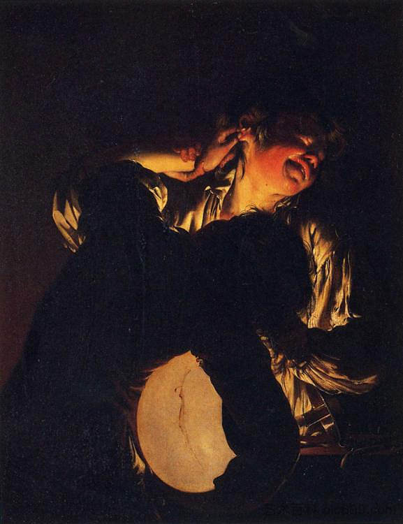 两个男孩为膀胱而争吵 Two Boys Fighting over a Bladder (c.1767 - 1770)，约瑟夫·莱特