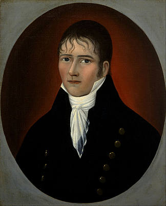 船长约翰·墨菲的肖像 Portrait of Sea Captain John Murphy (1810)，约书亚·约翰逊