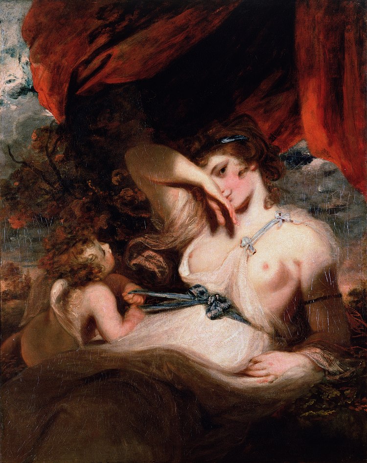 丘比特解开金星的腰带 Cupid Unfastening the Girdle of Venus (1788)，乔舒亚·雷诺兹