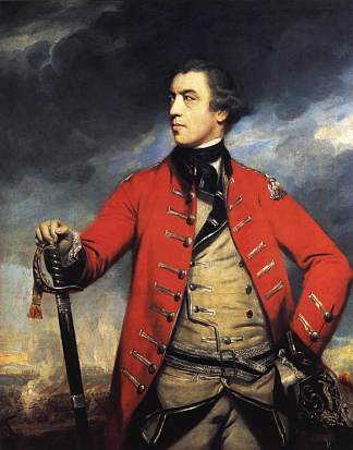 约翰·伯戈因将军 General John Burgoyne (c.1766)，乔舒亚·雷诺兹