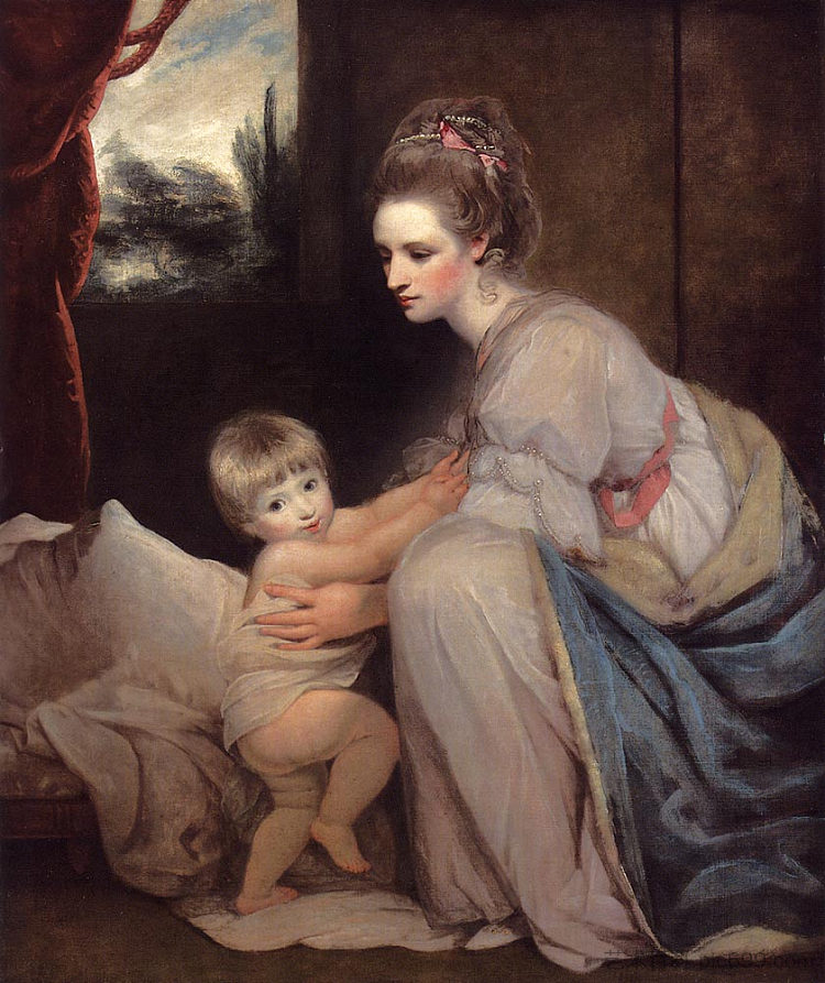 威廉·贝雷斯福德夫人和她的儿子约翰，后来的德西斯勋爵 Mrs. William Beresford and her Son John, later Lord Decies (c.1775)，乔舒亚·雷诺兹