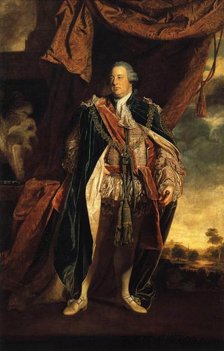 威廉·奥古斯都王子的肖像，坎伯兰公爵，乔治二世的儿子 Portrait of Prince William Augustus, Duke of Cumberland, Son of George II (1758)，乔舒亚·雷诺兹