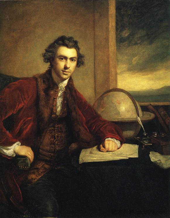 约瑟夫·班克斯爵士 Sir Joseph Banks (1771 - 1772)，乔舒亚·雷诺兹