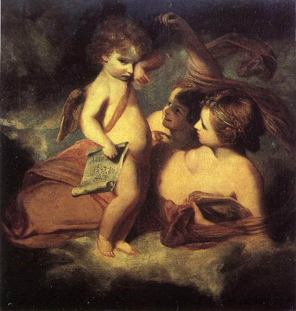 维纳斯谴责丘比特学习铸造账户 Venus Chiding Cupid for Learning to Cast Accounts (1771),乔舒亚·雷诺兹