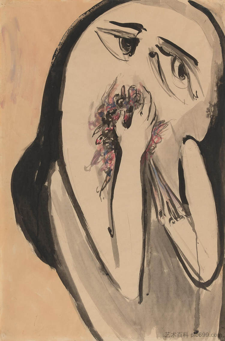 带花的女孩 Niña con flores (c.1956; Australia ),乔伊·海斯特