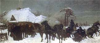 下坡狩猎 Zjazd Na Polowanie (1873)，约瑟夫·切尔蒙斯基