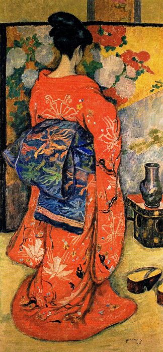 拿着扇子的日本女人 Japanese Woman with a Fan (1908)，约泽夫·潘基奇斯