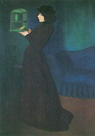 带笼子的女孩 Girl With Cage (1892)，约瑟夫立普罗奈
