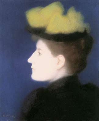 玛吉特·皮亚采克的肖像 Portrait of Margit Piátsek (1892)，约瑟夫立普罗奈