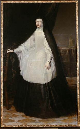 大公夫人玛丽亚·安娜 西班牙女王作为寡妇 Archduchess Maria Anna Queen of Spain as a widow (c.1675)，胡安·卡雷诺·德·米兰达