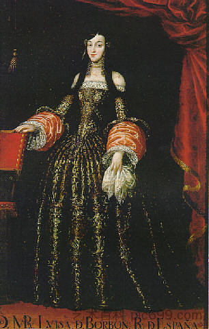 奥尔良的玛丽·路易丝(1662-1689)的肖像,西班牙王后 Portrait of Marie Louise of Orléans (1662–1689), Queen consort of Spain,胡安·卡雷诺·德·米兰达