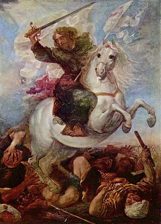 克拉维霍战役中的圣地亚哥 Santiago en la batalla de Clavijo (1660)，胡安·卡雷诺·德·米兰达