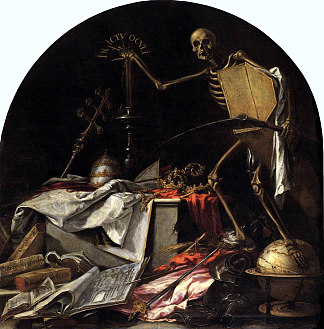 死亡寓言：在伊克图·奥库利 Allegory of Death: In Ictu Oculi (1672; Spain                     )，朱安·德·瓦尔德斯·里尔
