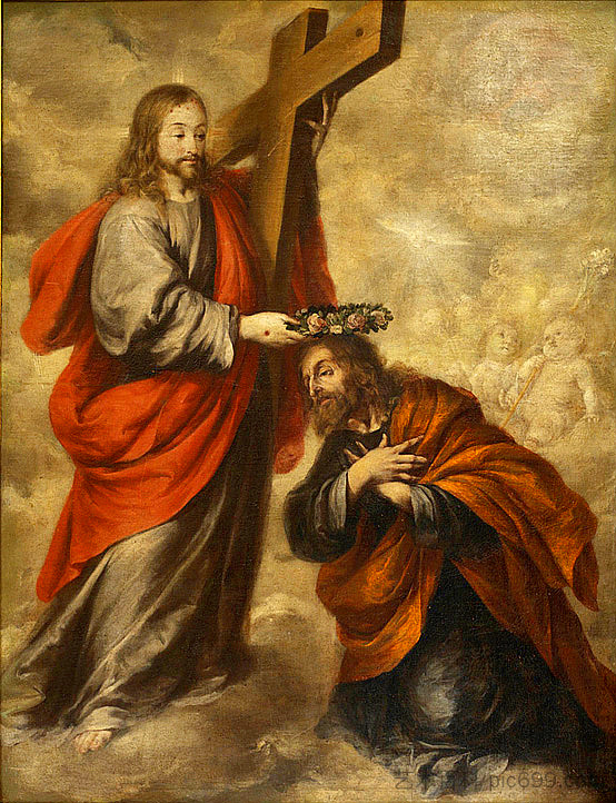 圣何塞加冕典礼 Coronation of San José (c.1668; Spain ),朱安·德·瓦尔德斯·里尔