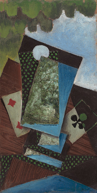 俱乐部王牌和钻石四王牌 Ace of Clubs and Four of Diamonds (1912)，胡安·格里斯