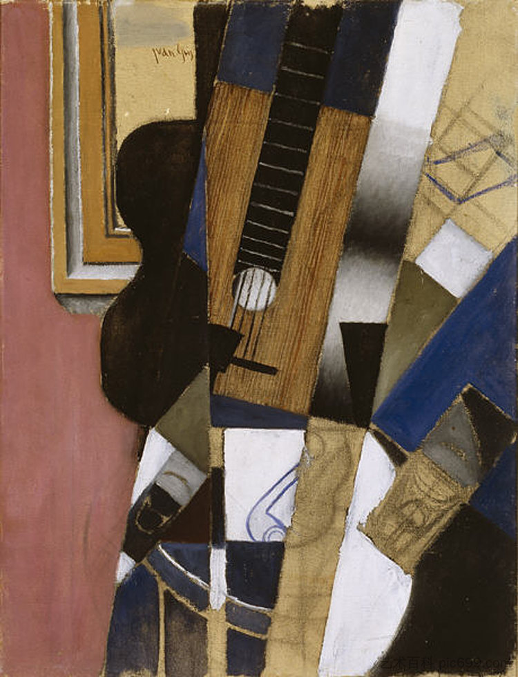 吉他和管子 Guitar and Pipe (1913)，胡安·格里斯