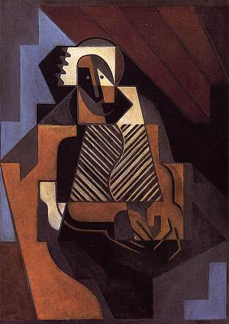 坐着的农妇 Seated Peasant Woman (1918)，胡安·格里斯