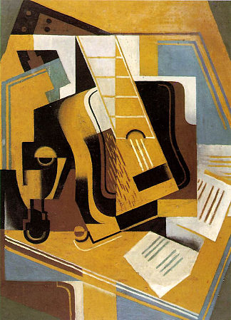 吉他的照片 Photograph of The Guitar (1918)，胡安·格里斯