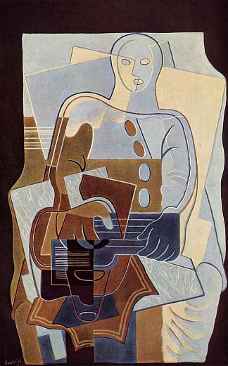 皮埃罗与吉他 Pierrot with Guitar (1922)，胡安·格里斯