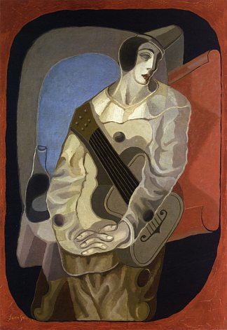 皮埃罗与吉他 Pierrot with Guitar (1925)，胡安·格里斯